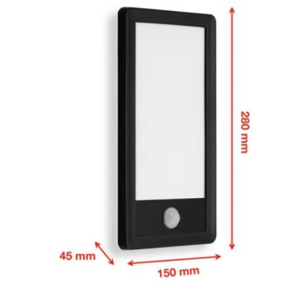 Aplică LED de exterior cu senzor LED/16W/230V IP44 Telefunken 313905TF