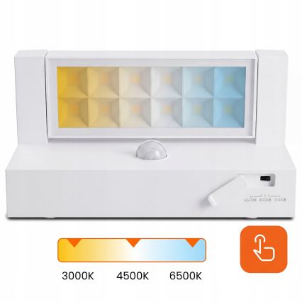 Lampă LED de perete pentru exterior cu senzor de mișcare și senzor de amurg LED/25W/230V 3000/4000/6500K IP54 albă
