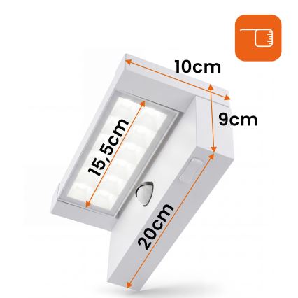 Lampă LED de perete pentru exterior cu senzor de mișcare și senzor de amurg LED/25W/230V 3000/4000/6500K IP54 albă