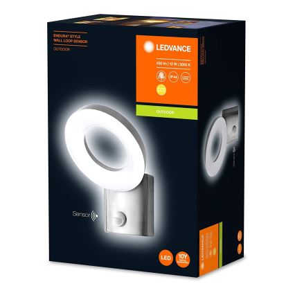 Aplică LED de exterior cu senzor LOOP 1xLED/12W/230V IP44 Ledvance