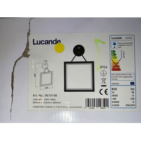 Aplică LED de exterior cu senzor MIRCO LED/13W/230V IP54 Lucande