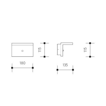 Aplică LED de exterior cu senzor NATURA LED/12W/230V 4000K IP54 maro/antracit
