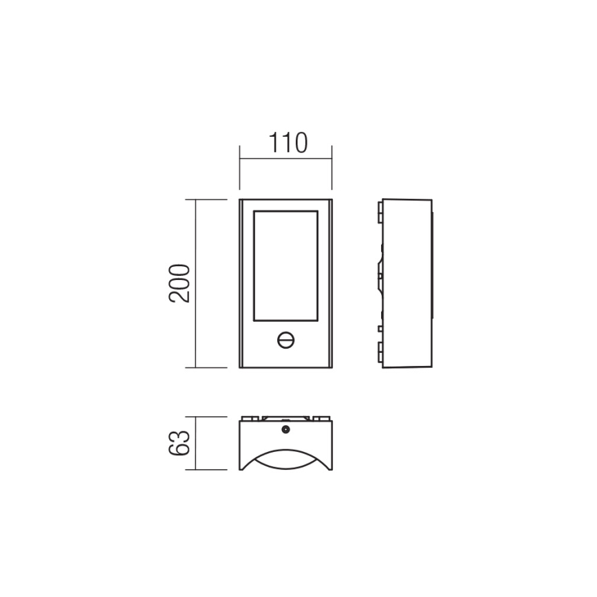 Aplică LED de exterior cu senzor Redo 90487 WARP LED/8W/230V IP44 maro