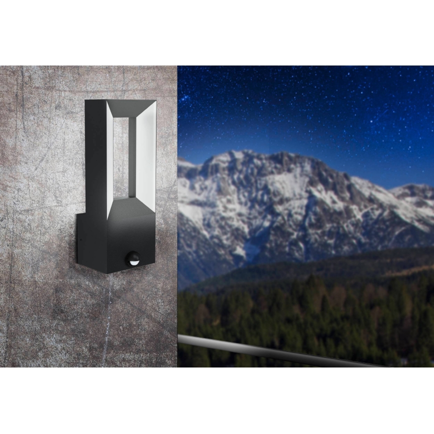 Aplică LED de exterior cu senzor 2xLED/5W/230V IP44 Eglo