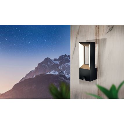 Aplică LED de exterior cu senzor 2xLED/5W/230V IP44 Eglo