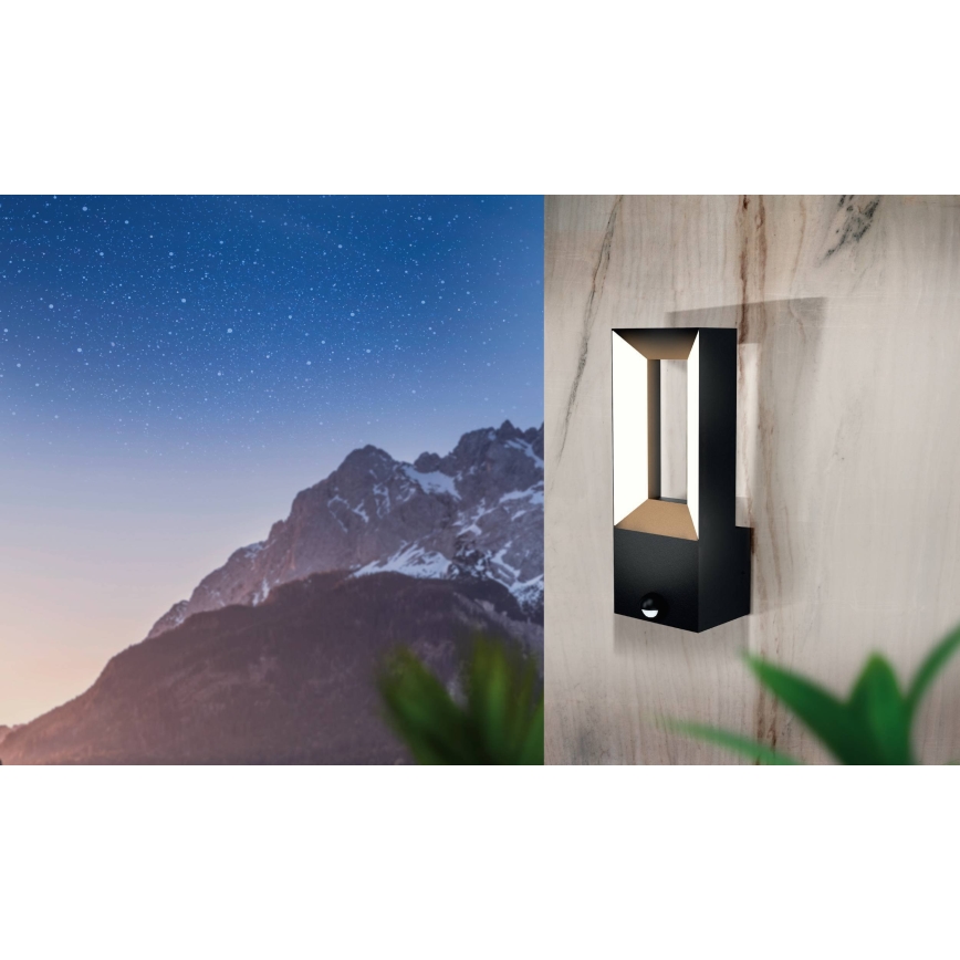 Aplică LED de exterior cu senzor 2xLED/5W/230V IP44 Eglo