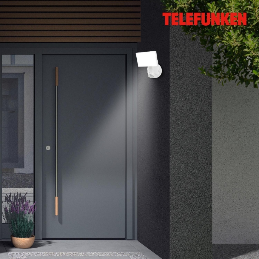 Aplică LED de exterior cu senzor Telefunken 304306TF LED/16W/230V IP44 alb