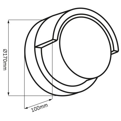 Aplică LED de exterior ESSEN LED/10W/230V IP44 negru