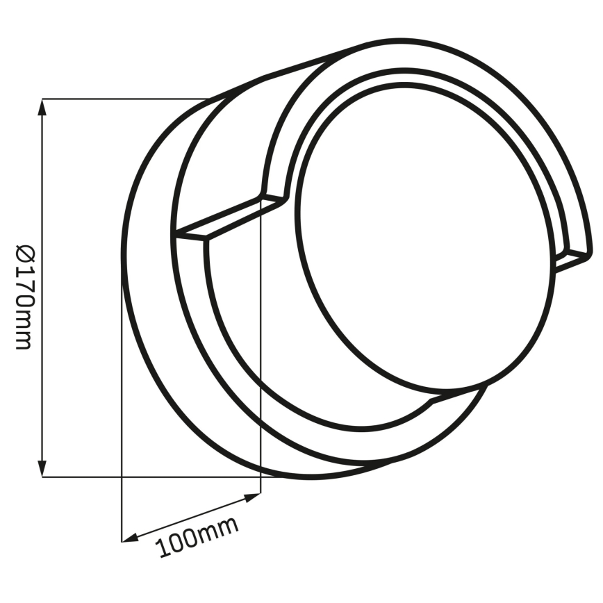 Aplică LED de exterior ESSEN LED/10W/230V IP44 negru
