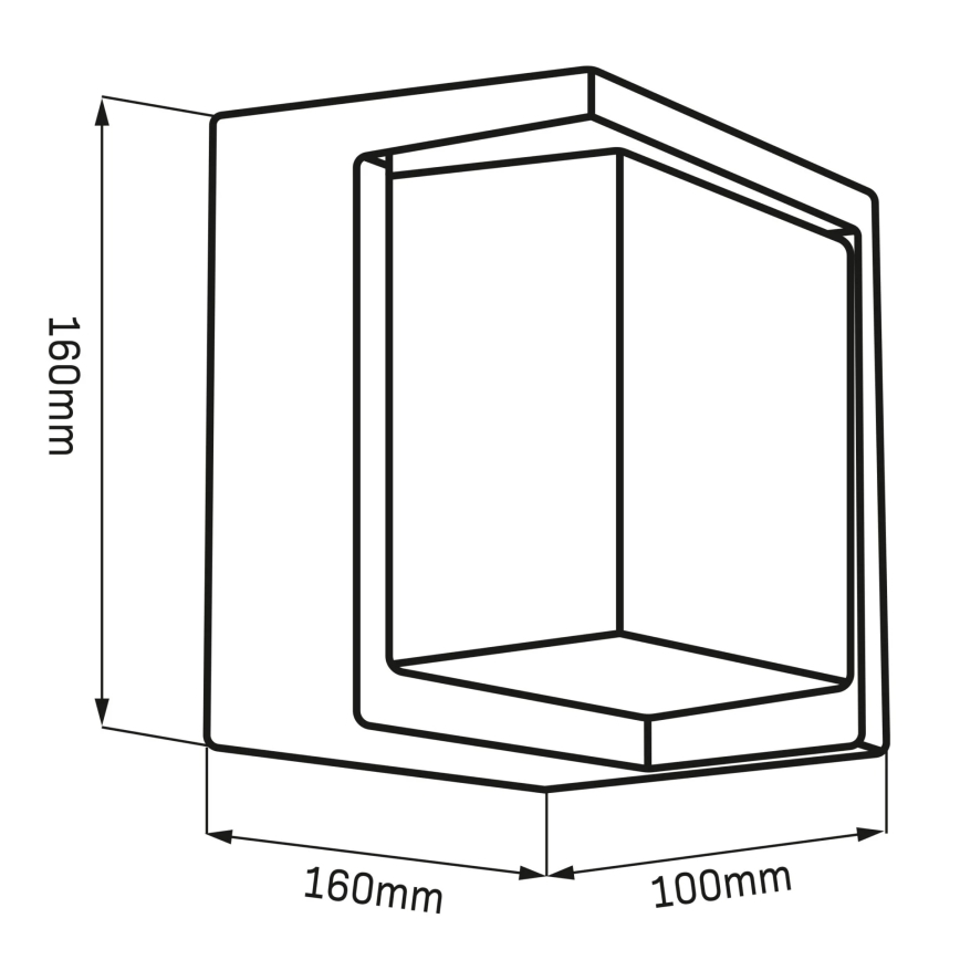 Aplică LED de exterior ESSEN LED/12W/230V IP44 negru