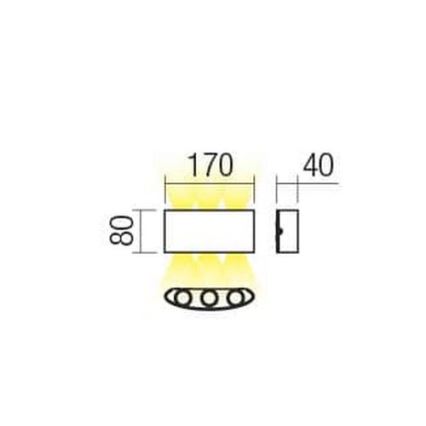 Aplică LED de exterior FABO LED/6W/230V 3000K IP54 maro Redo 90227