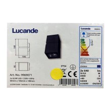 Aplică LED de exterior GABRIELA 2xLED/9,5W/230V IP54 Lucande