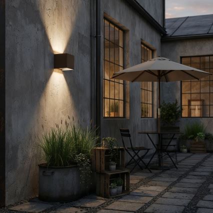 Aplică LED de exterior Ideal Lux ATOM LED/12W/230V CRI 90 IP54 maro