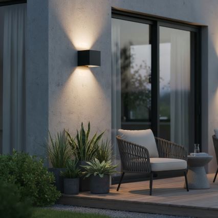 Aplică LED de exterior Ideal Lux ATOM LED/12W/230V CRI 90 IP54 negru