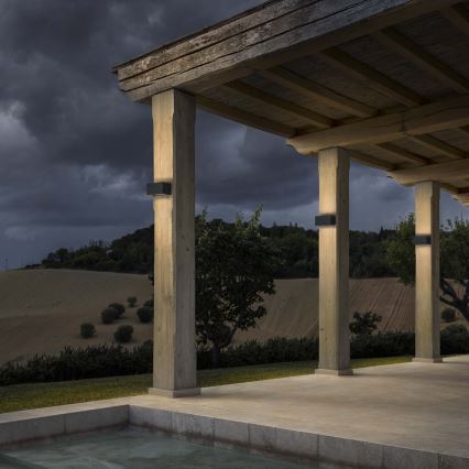 Aplică LED de exterior Ideal Lux ATOM LED/25W/230V CRI 90 IP54 antracit