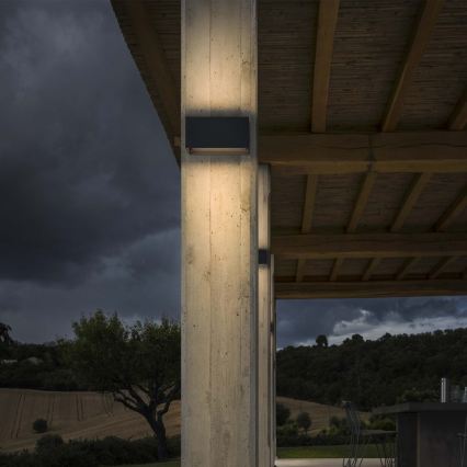 Aplică LED de exterior Ideal Lux ATOM LED/25W/230V CRI 90 IP54 antracit