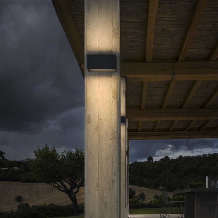 Aplică LED de exterior Ideal Lux ATOM LED/25W/230V CRI 90 IP54 antracit