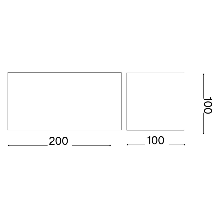 Aplică LED de exterior Ideal Lux ATOM LED/25W/230V CRI 90 IP54 antracit