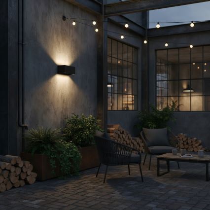 Aplică LED de exterior Ideal Lux ATOM LED/25W/230V CRI 90 IP54 negru