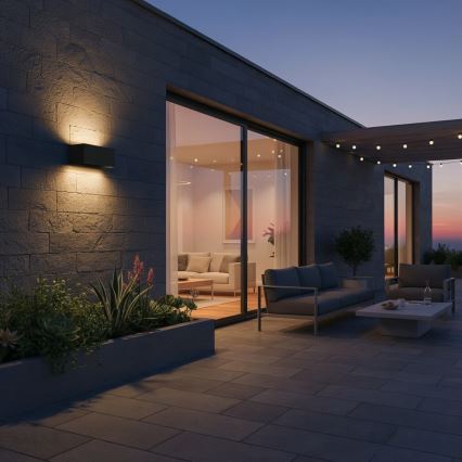 Aplică LED de exterior Ideal Lux ATOM LED/25W/230V CRI 90 IP54 negru