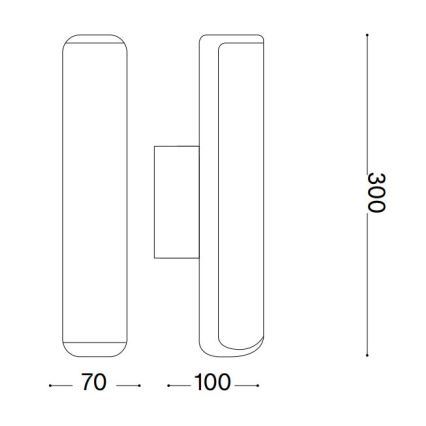 Aplică LED de exterior Ideal Lux ETERE LED/9,5W/230V 4000K CRI 90 IP44 antracit