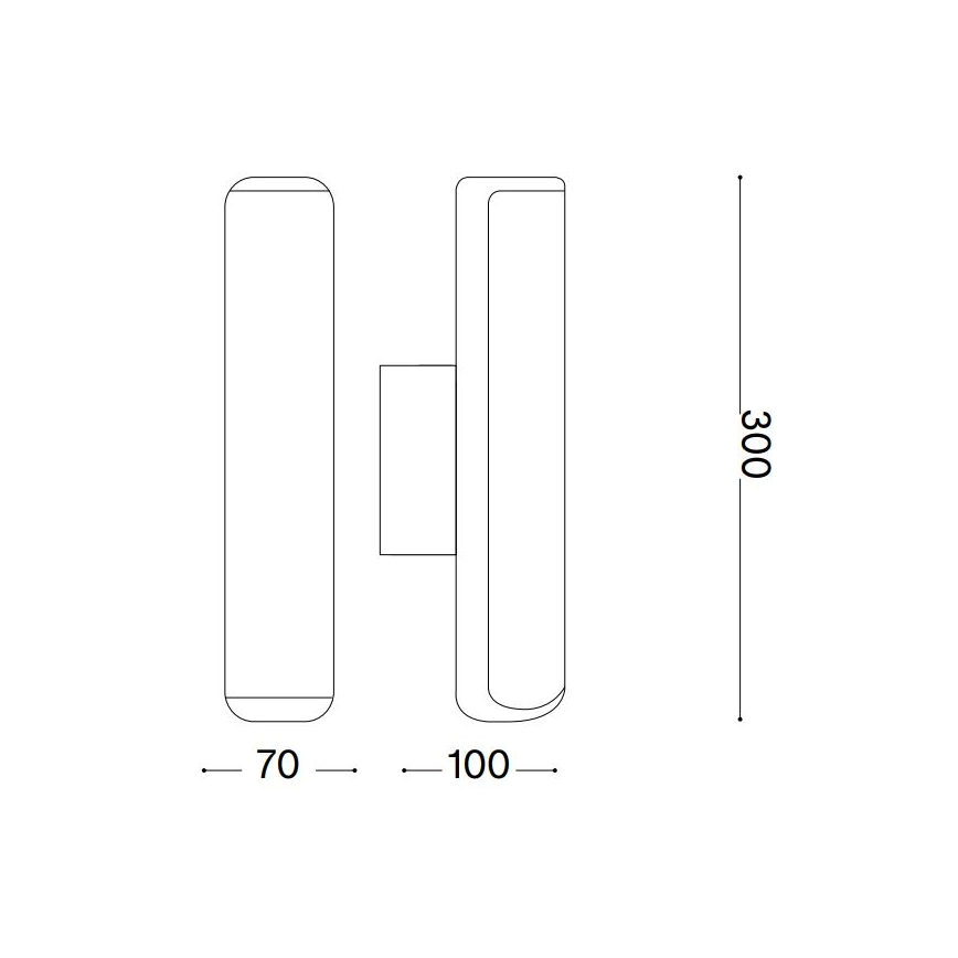 Aplică LED de exterior Ideal Lux ETERE LED/9,5W/230V 4000K CRI 90 IP44 antracit