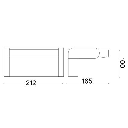 Aplică LED de exterior Ideal Lux SWIPE LED/20,5W/230V IP54 antracit