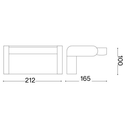 Aplică LED de exterior Ideal Lux SWIPE LED/21W/230V CRI 90 IP54 maro