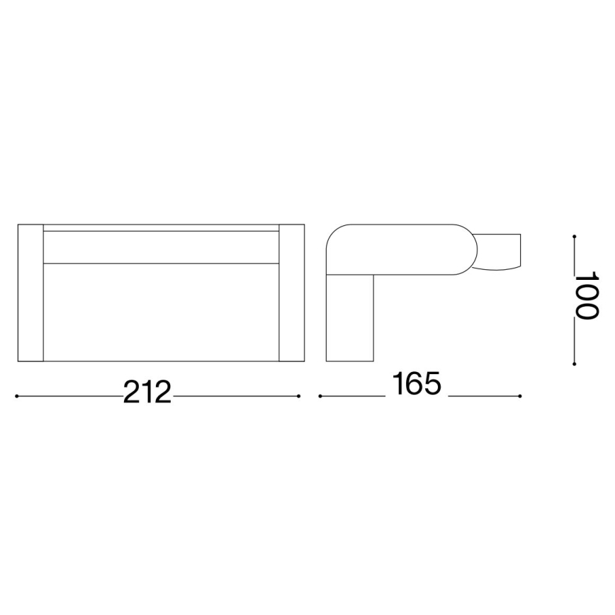Aplică LED de exterior Ideal Lux SWIPE LED/21W/230V CRI 90 IP54 maro