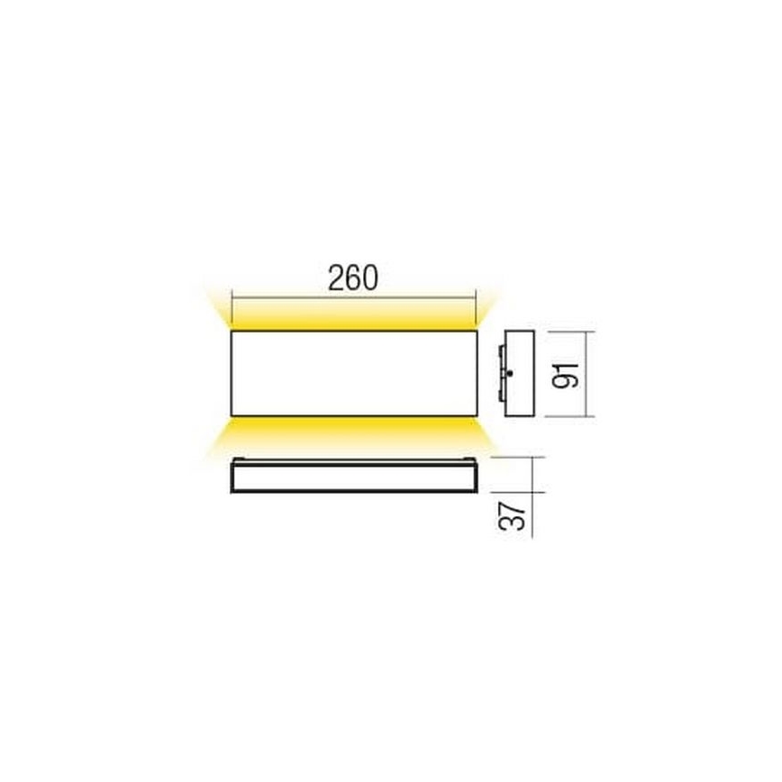 Aplică LED de exterior KAMAL LED/15W/230V 3000K IP54 albă Redo 90387