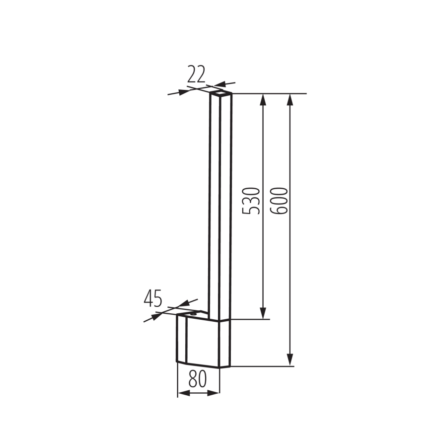 Aplică LED de exterior YALTE LED/8W/230V 3000K IP54 negru