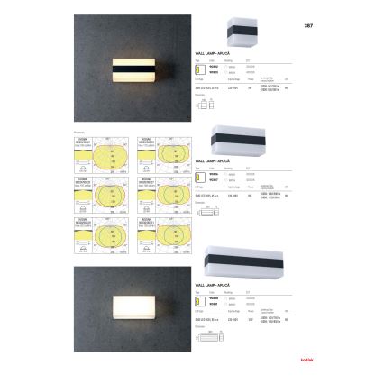 Aplică LED de exterior KODIAK LED/5W/230V IP65 albă/neagră Redo 90322
