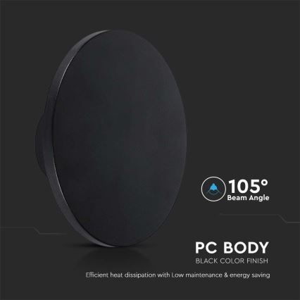 Aplică LED de exterior LED/12W/230V 3000K IP65 negru