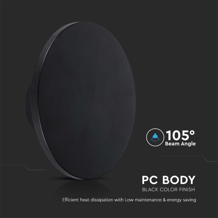 Aplică LED de exterior LED/12W/230V 3000K IP65 negru