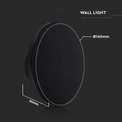 Aplică LED de exterior LED/12W/230V 3000K IP65 negru