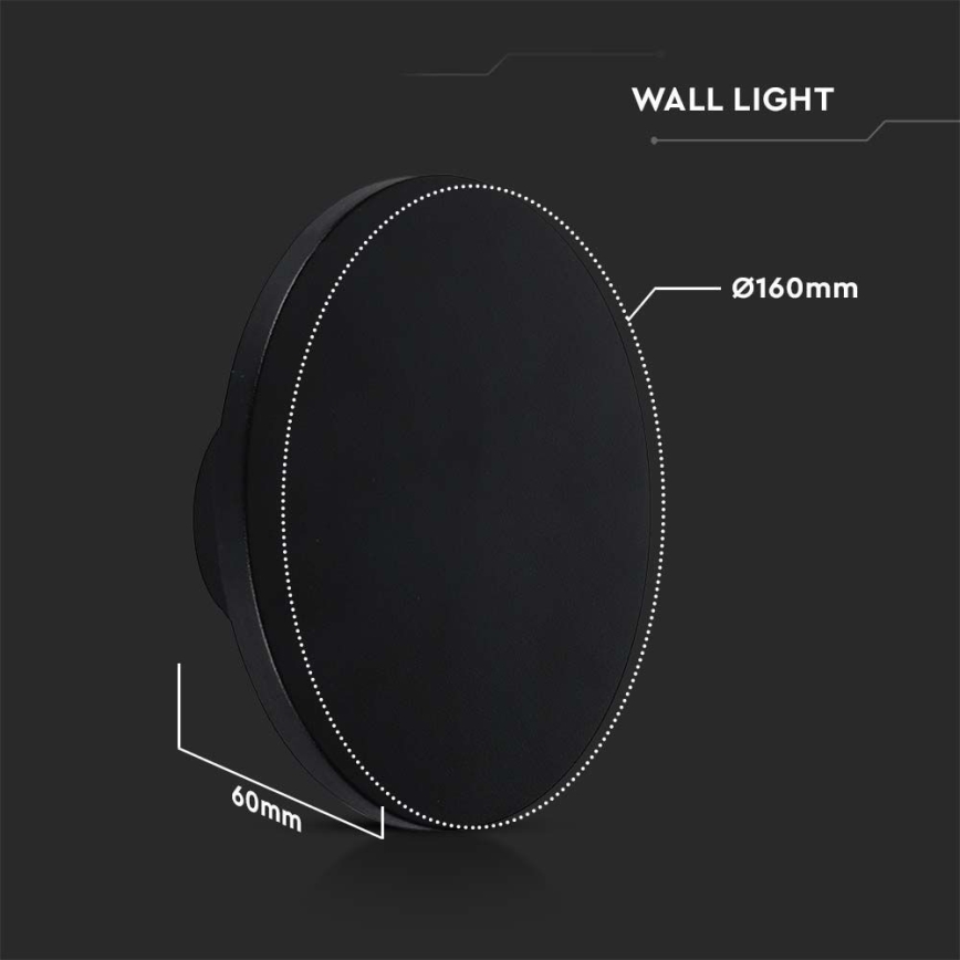 Aplică LED de exterior LED/12W/230V 4000K IP65 negru