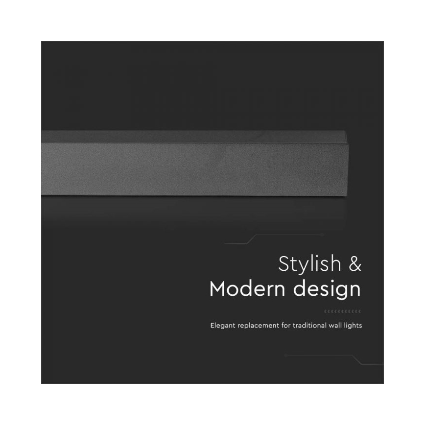 Aplică LED de exterior LED/23W/230V 4000K IP65 141 cm neagră