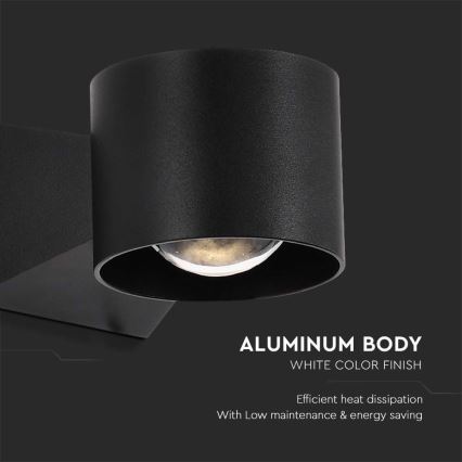 Aplică LED de exterior LED/5W/230V 3000K IP65 negru