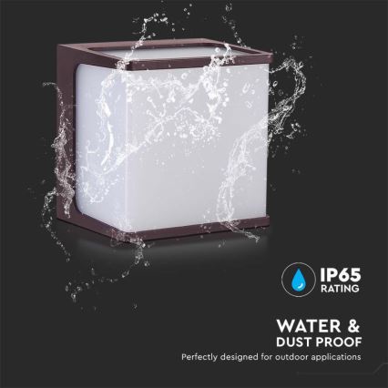 Aplică LED de exterior LED/8W/230V IP65 4000K maro