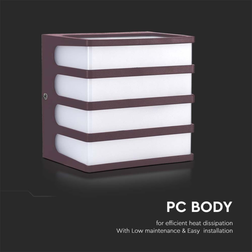 Aplică LED de exterior LED/8W/230V IP65 4000K maro