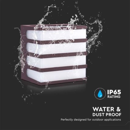 Aplică LED de exterior LED/8W/230V IP65 4000K maro