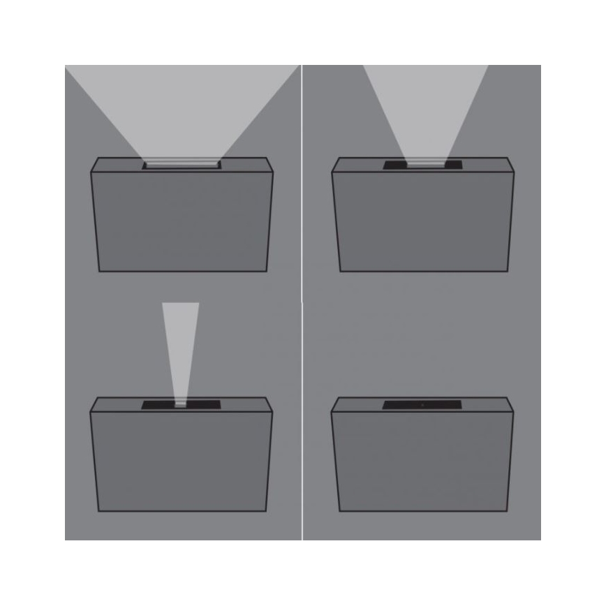 Aplică LED de exterior LED2 BLADE 2xLED/12W/230V IP54