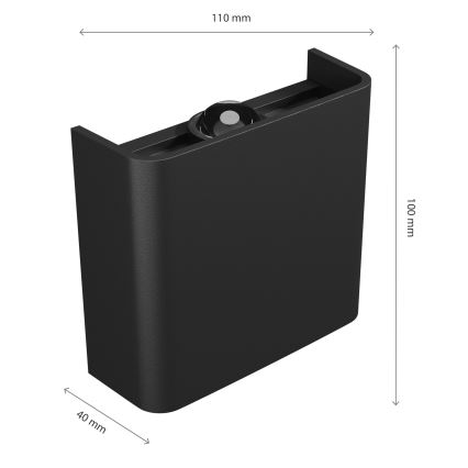 Aplică LED de exterior LUNARIX LED/2W/230V 3000-6000K CRI 90 IP54 negru