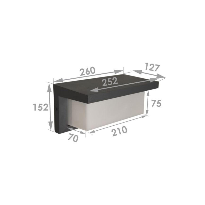 Aplică LED de exterior NEELY, 12W/230V, IP54, negru