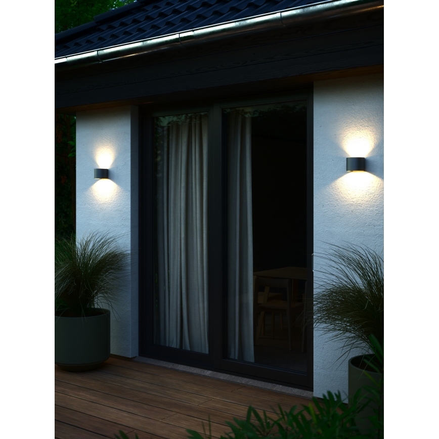 Aplica LED de exterior Nordlux MILDA, 4,9 W, 230 V, IP44, antracit