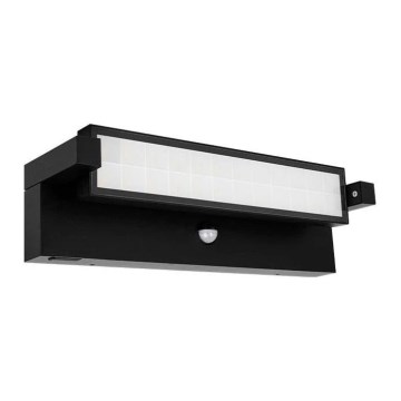 Aplica LED de exterior pentru perete cu senzor de mișcare și senzor crepuscular, 36W, 230V, 3000/4000/6500K, IP54, negru