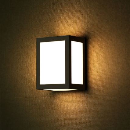 Aplică LED de exterior pentru perete LED/12W/230V 6400K IP65 neagră