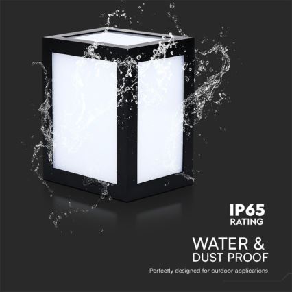 Aplică LED de exterior pentru perete LED/12W/230V 6400K IP65 neagră