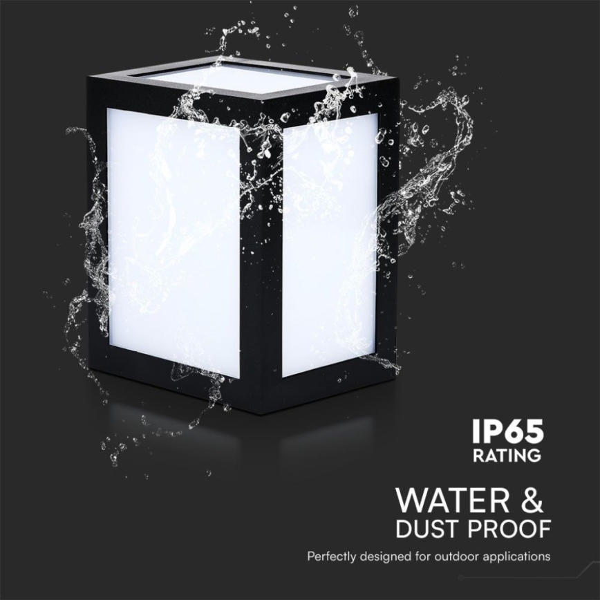 Aplică LED de exterior pentru perete LED/12W/230V 6400K IP65 neagră