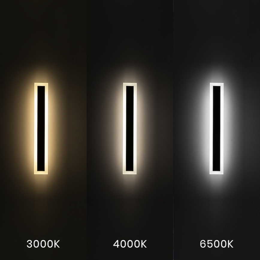 Aplică LED de exterior pentru perete WOW LED/20W/230V 3000/4000/6500K 60 cm IP54 neagră